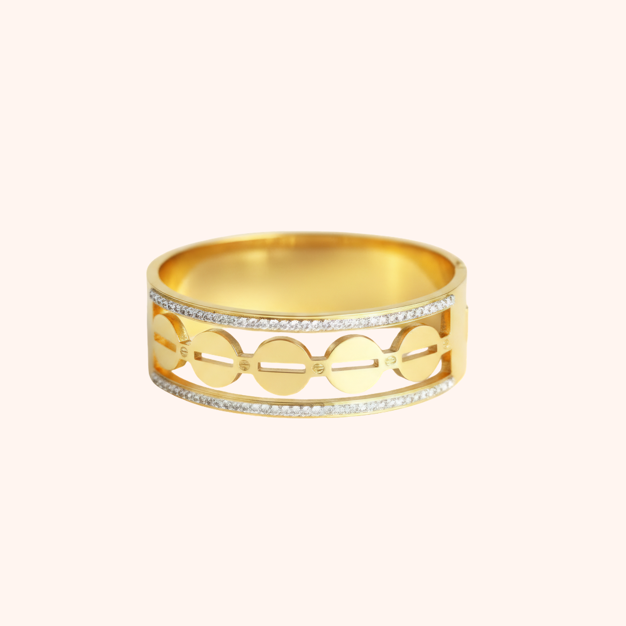 22K Gold Plated Circular Pattern Baby Bracelet – Elegant Open Design