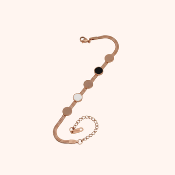 Rose Gold Multi Disc Bracelet – Minimal Anti Tarnish Chain Design