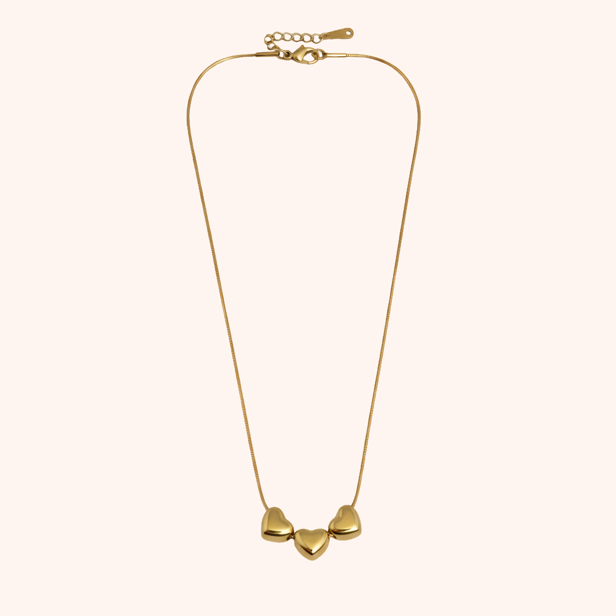 Triple Heart Necklace – Minimal Elegant Design
