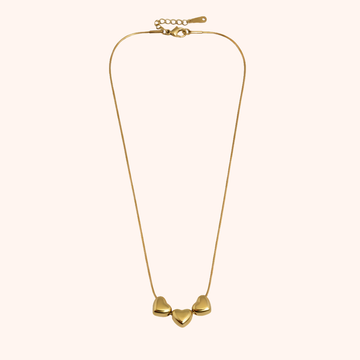 Triple Heart Necklace – Minimal Elegant Design