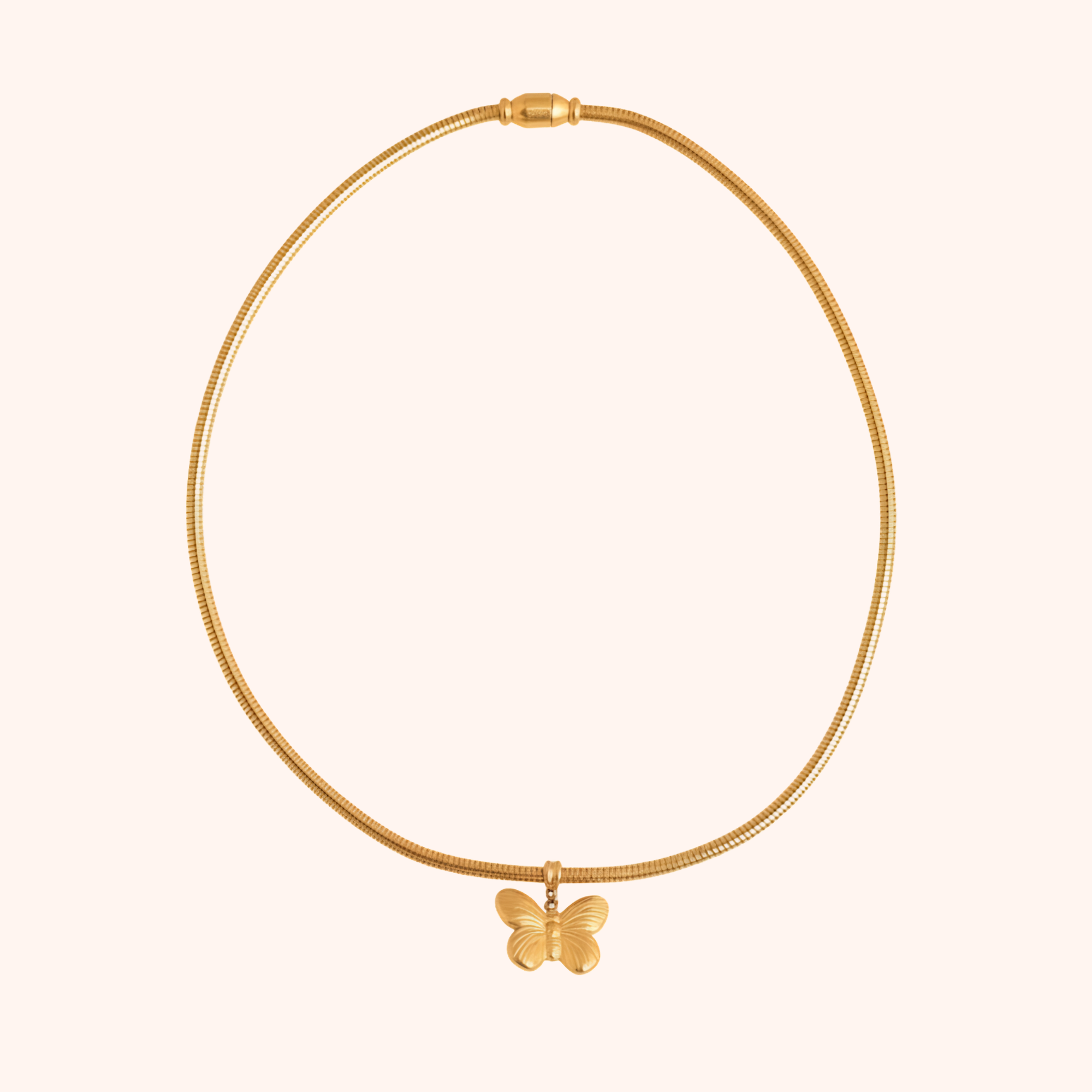 Minimal Butterfly Charm Necklace – Elegant Gold Chain