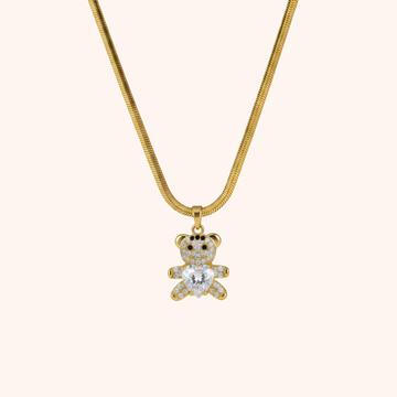 Teddy Bear Pendant Necklace – Cute Elegant Design