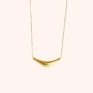 Minimal Curve Bar Necklace – Modern Statement Design