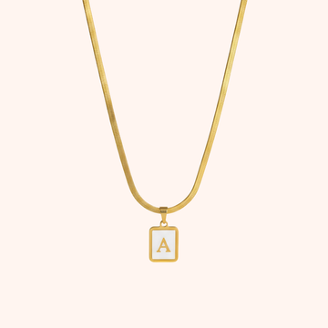 Gold Initial A Pendant Necklace – Minimal Personalized Chain