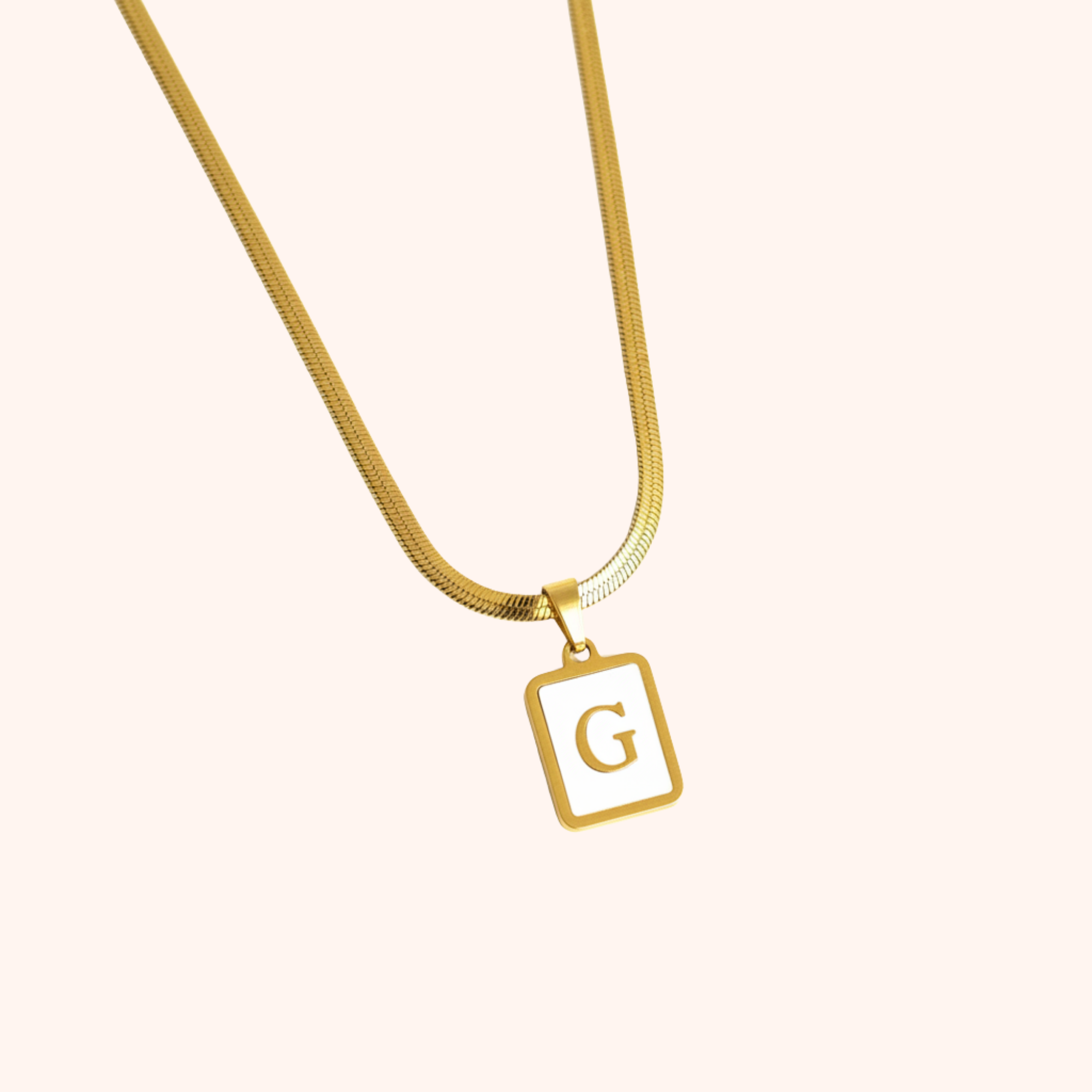 Gold Initial G Pendant Necklace – Minimal Personalized Chain