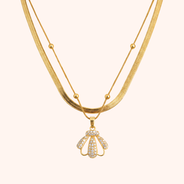 Layered Chain Pendant Necklace – Elegant Fancy Design