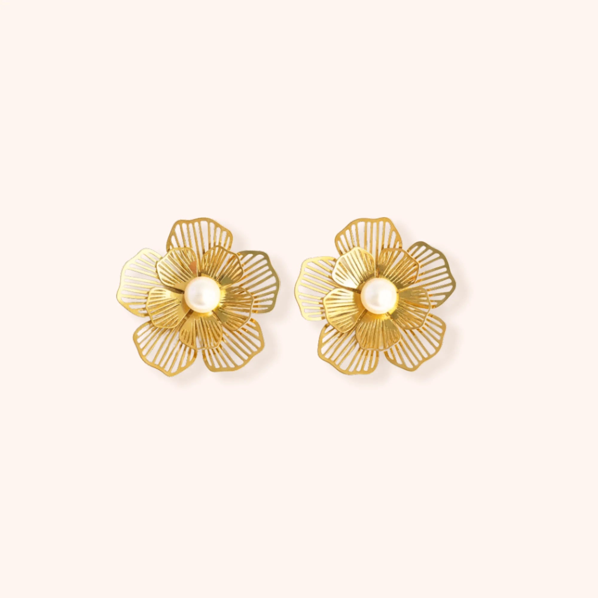Layered Floral Designer Earrings