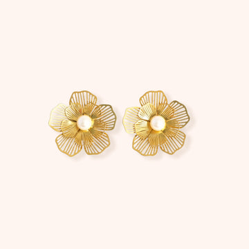 Layered Floral Designer Earrings