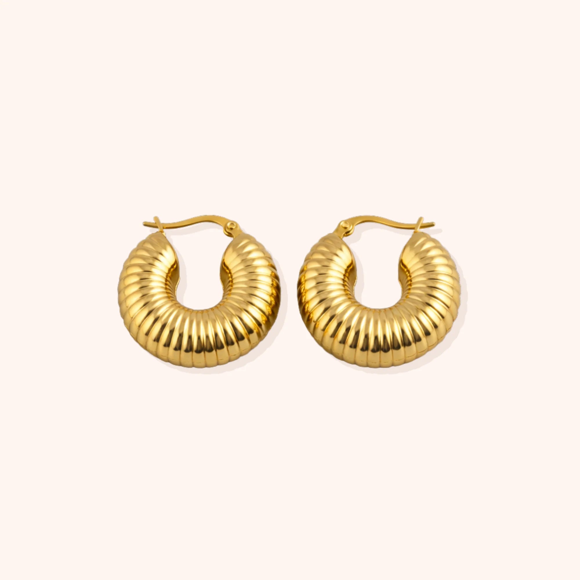 Classic Bold Gold Hoop Earrings