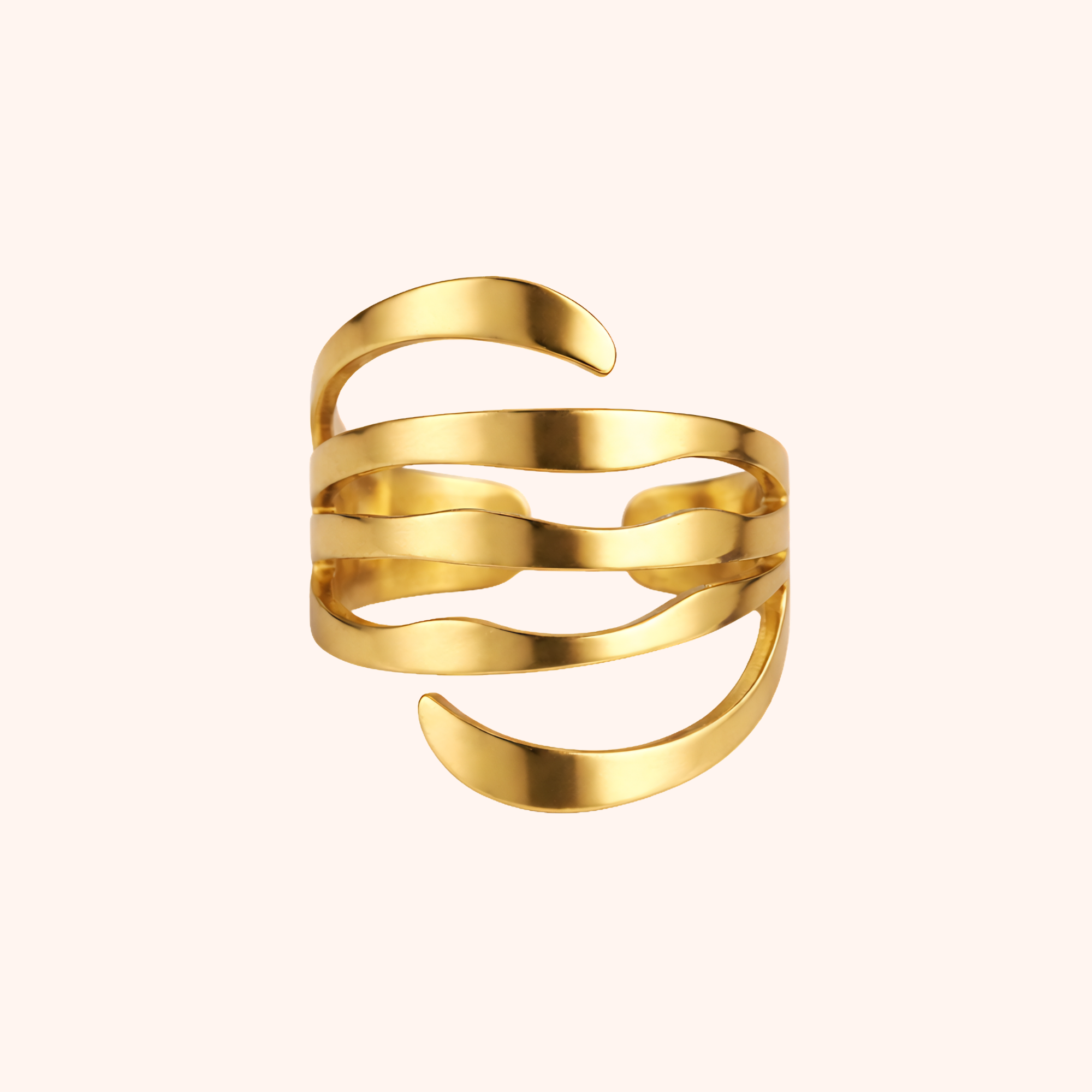 Gold Plated Stainless Steel Ring – Classic Daily Wear