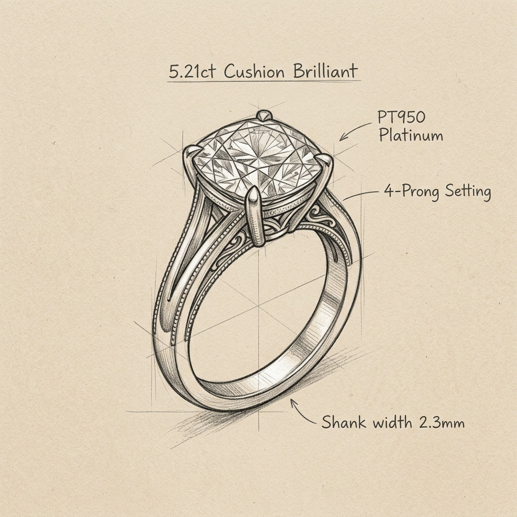 Jewelry Design Sketch - Before